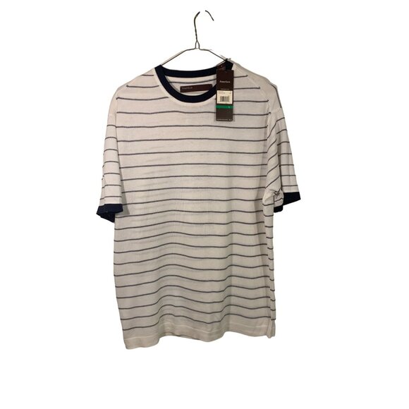 Perry Ellis Mens Striped Tee - Nautical Vibes & Instant Swagger - Picture 6 of 6